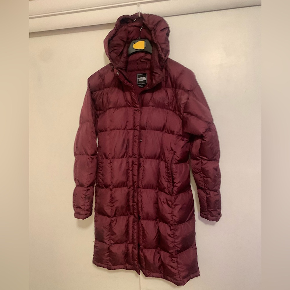 The North Face Burgundy Down Parka